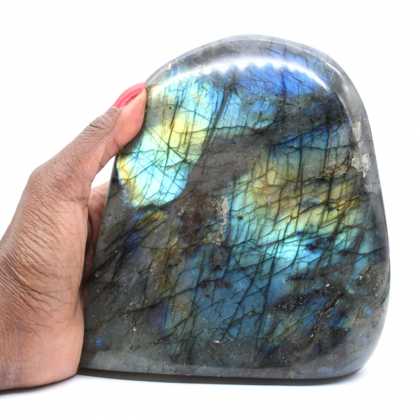 Ornement Minéral Labradorite Polie pour Intérieur
