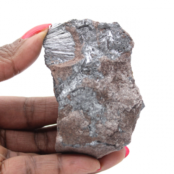 Pyrolusite, Spécimen Authentique sur Matrice