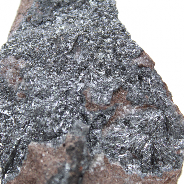 Pyrolusite, Roche Brute Cristallisation Fine Maroc