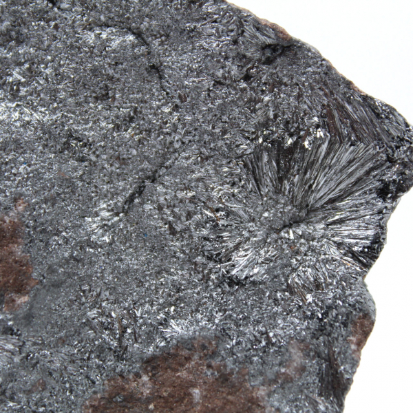 Pyrolusite Cristallisée sur Matrice, Minéral Maroc