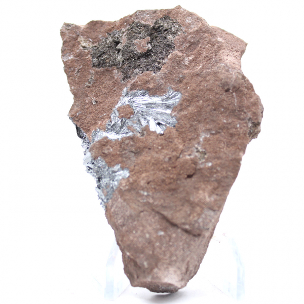 Authentique Pyrolusite en Cristaux sur Matrice