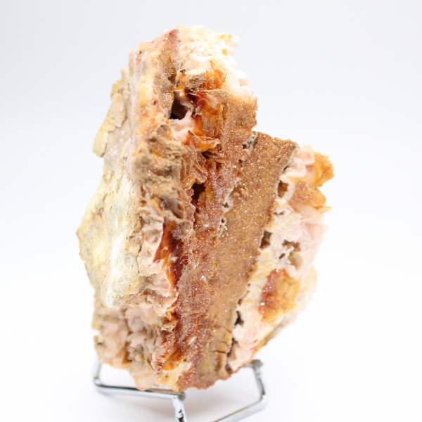 Spécimen de barytine orange marocaine compacte