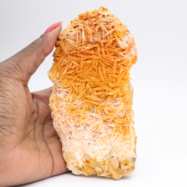 Cristaux naturels de barytine orange du Maroc