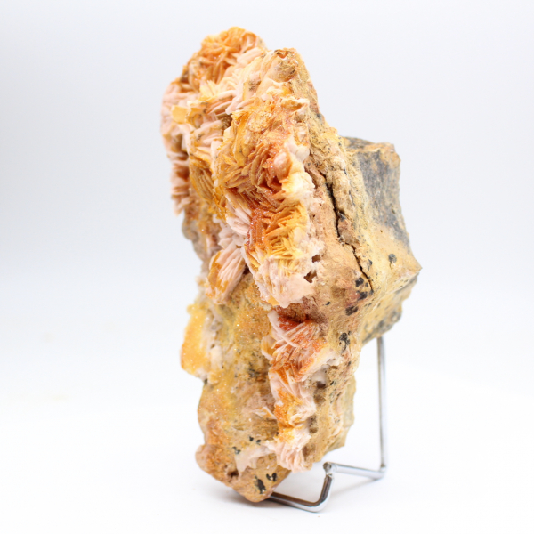 Spécimen de barytine orange marocaine en cristaux naturels