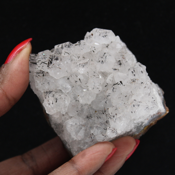 Roche brute de Quartz à inclusion de Goethite, Maroc