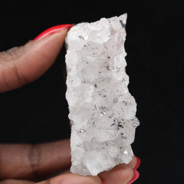 Cristaux Quartz Goethite Maroc, Petite druse de 120g