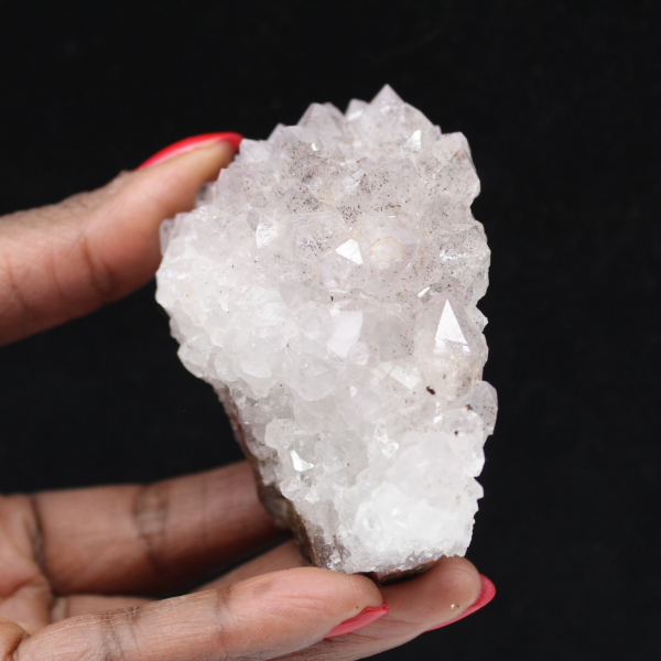 Druses de Quartz avec Goethite, Spécimen minéral 155g