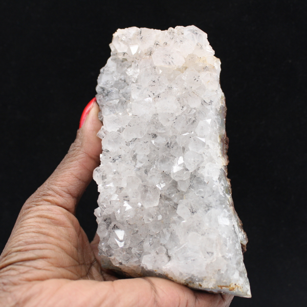 Quartz brut Marocain à filaments de Goethite, Druses et Cristaux