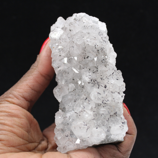 Spécimen brut Quartz inclusions Goethite, Esthétisme et Science