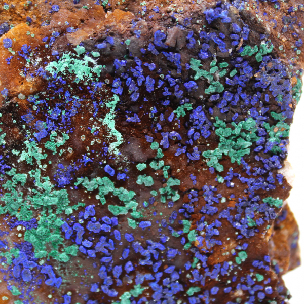 Cristaux mixtes Azurite Malachite