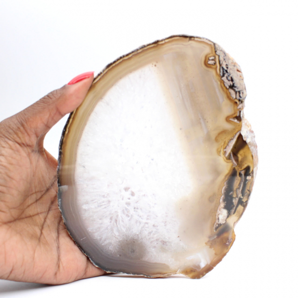 Agate rubanée en tranche du Brésil