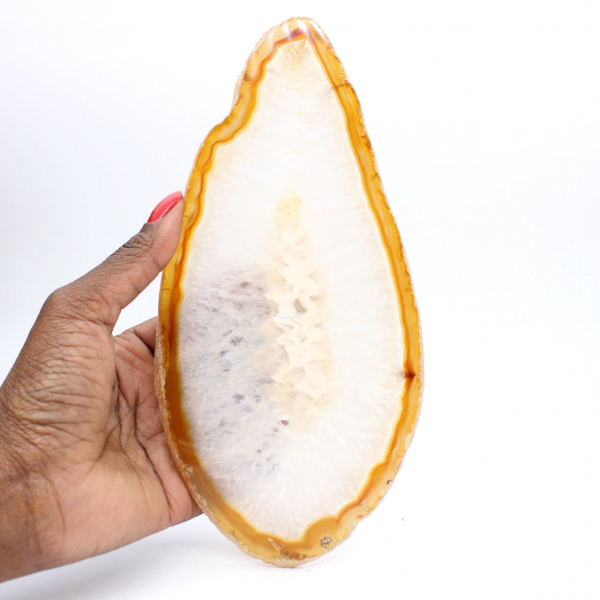 Tranche d'Agate géante polie