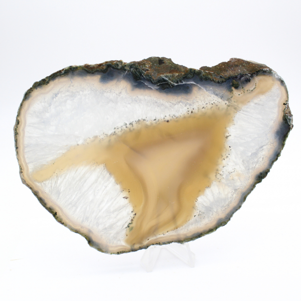 Tranche d'Agate aux rubans denses