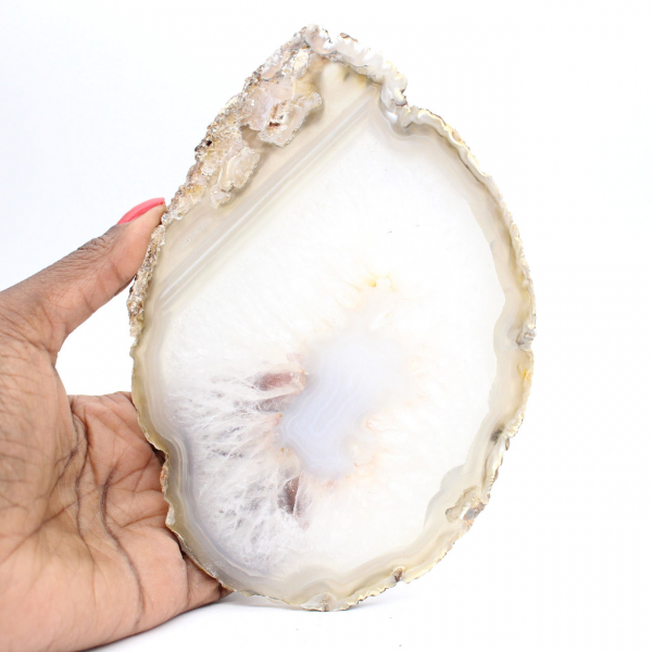 Agate du Brésil : spécimen poli