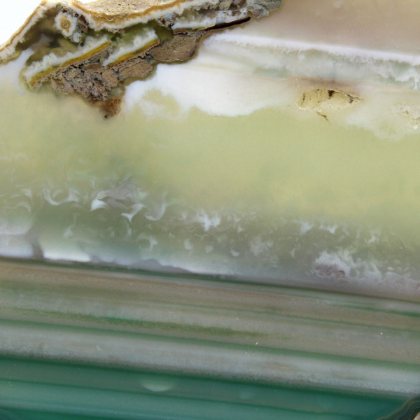 Agate verte en tranche – Spécimen naturel du Brésil 210 g