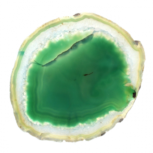 Tranche d'agate verte – Collection minérale Brésil 210 g