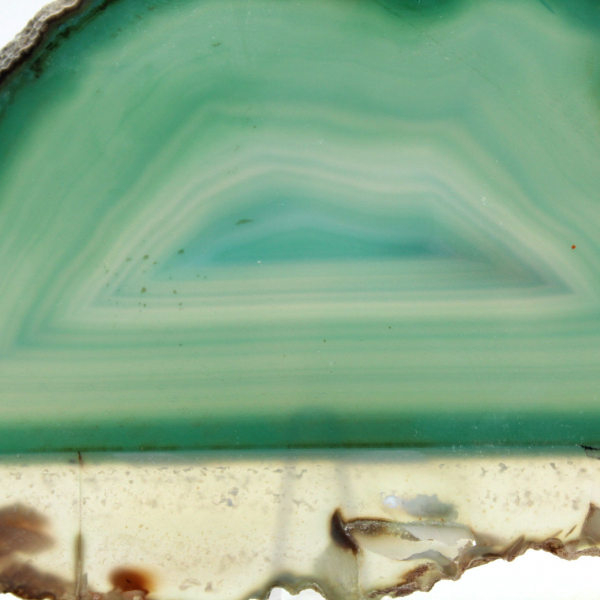 Agate verte Brésil – Tranche polie de 190 g
