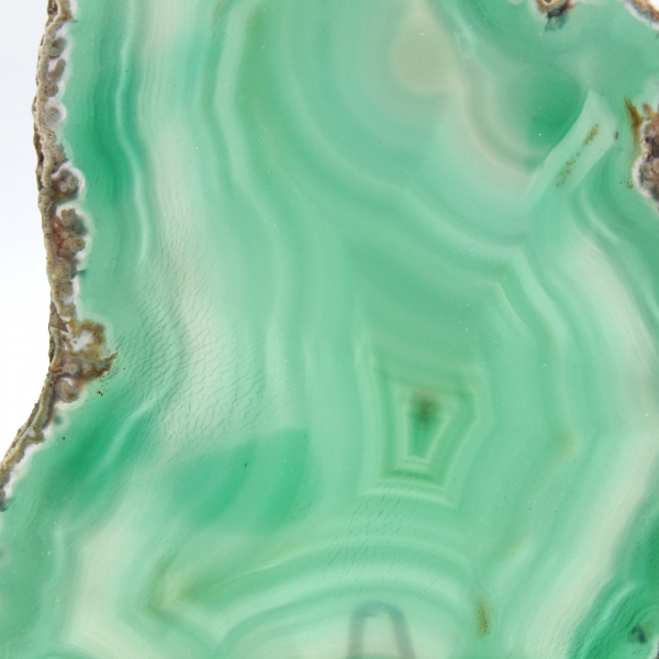 Agate verte tranchée du Brésil – Objet minéral 160 g