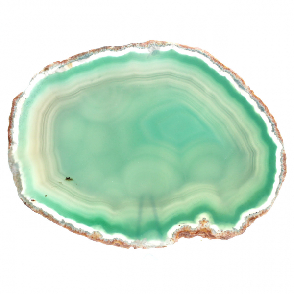 Tranche d'agate naturelle verte – Spécimen léger 170 g