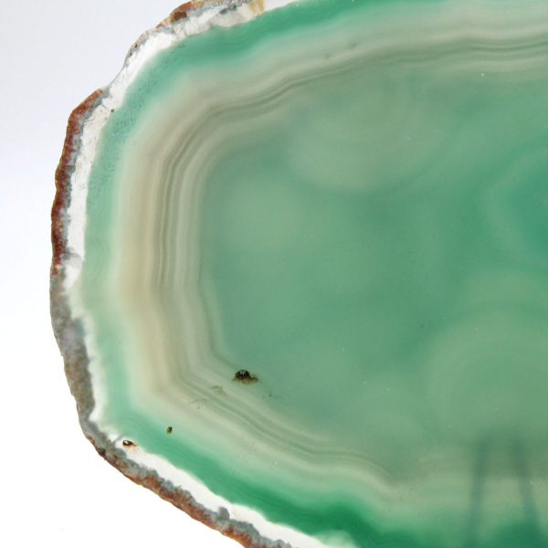 Tranche d'agate naturelle verte – Spécimen léger 170 g