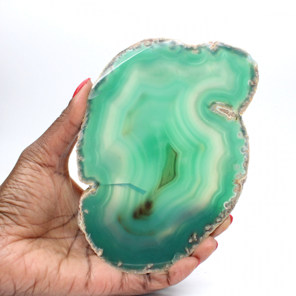 Agate du Brésil en section verte – Collection 210 g