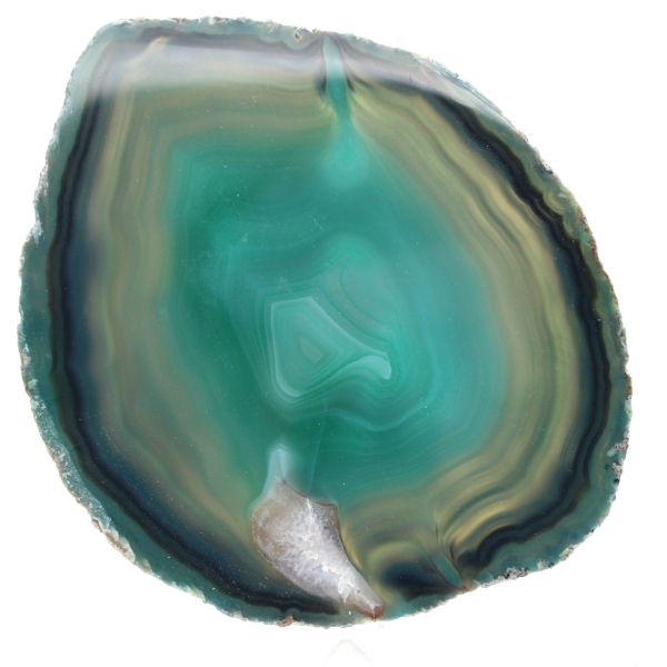 Tranche d'agate verte – Spécimen Brésil 270 g