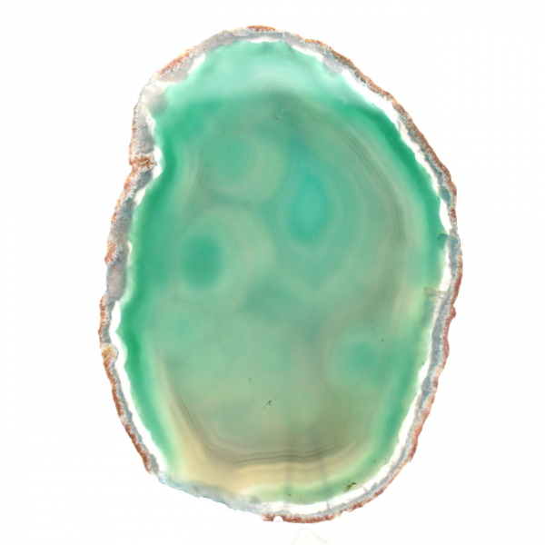 Agate verte du Brésil tranchée – Pierre 215 g