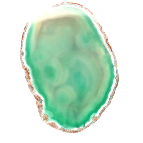 Agate verte du Brésil tranchée – Pierre 215 g