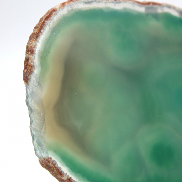 Agate verte du Brésil tranchée – Pierre 215 g