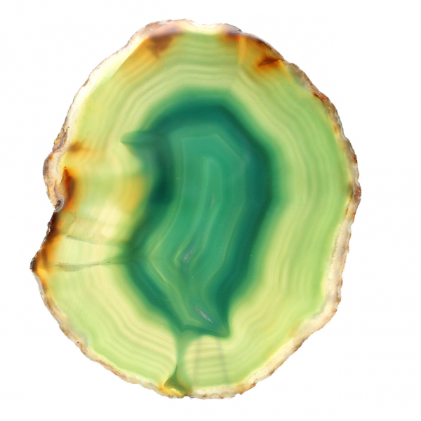 Agate verte tranchée – Spécimen de collection Brésil 255 g