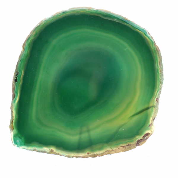 Agate verte en tranche – Grand spécimen Brésil 205 g