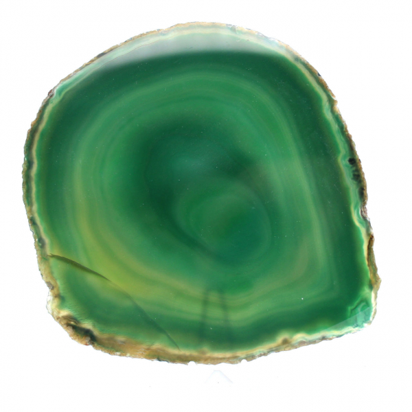 Agate verte en tranche – Grand spécimen Brésil 205 g