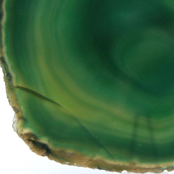 Agate verte en tranche – Grand spécimen Brésil 205 g