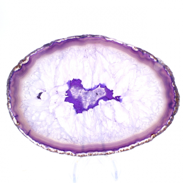 Tranche de Minéral Agate Violette - Provenance Brésil