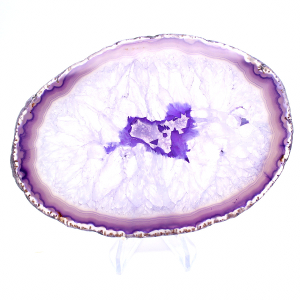 Tranche de Minéral Agate Violette - Provenance Brésil