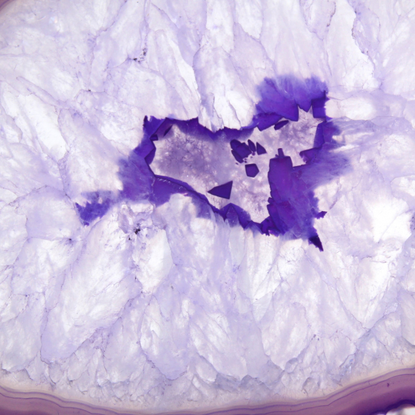 Tranche de Minéral Agate Violette - Provenance Brésil