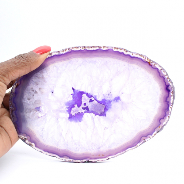 Tranche de Minéral Agate Violette - Provenance Brésil