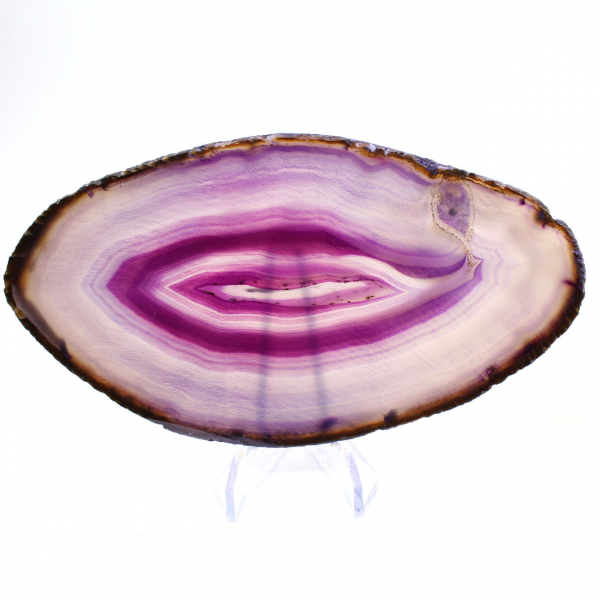 Plaque de Minéral Agate Violette, Origine Brésilienne