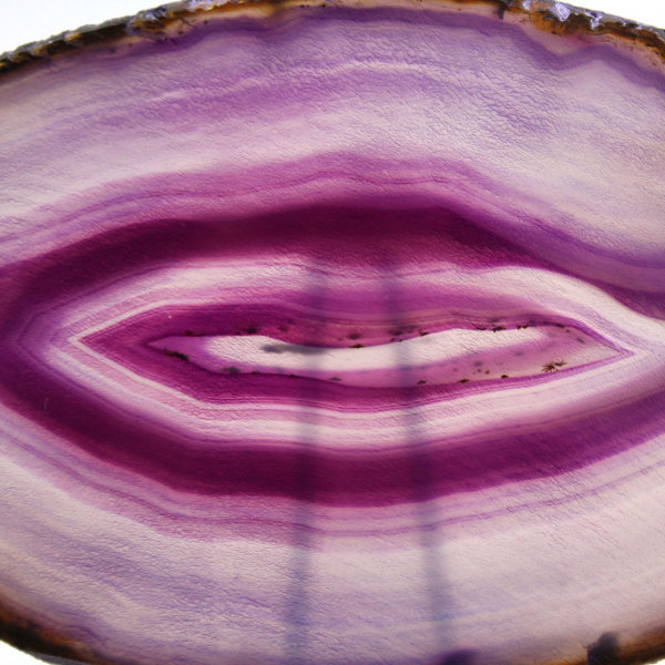 Plaque de Minéral Agate Violette, Origine Brésilienne