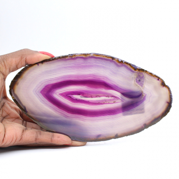 Plaque de Minéral Agate Violette, Origine Brésilienne