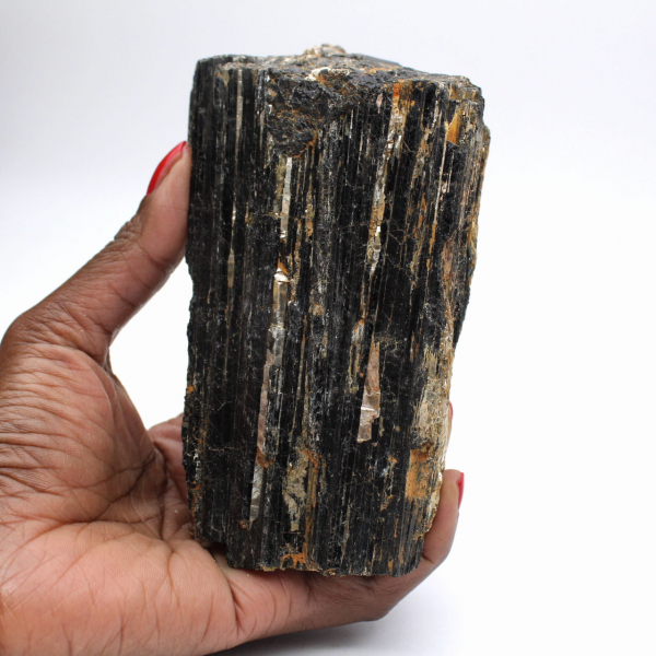 Spécimen de Tourmaline Noire - Roche Brute de Collection