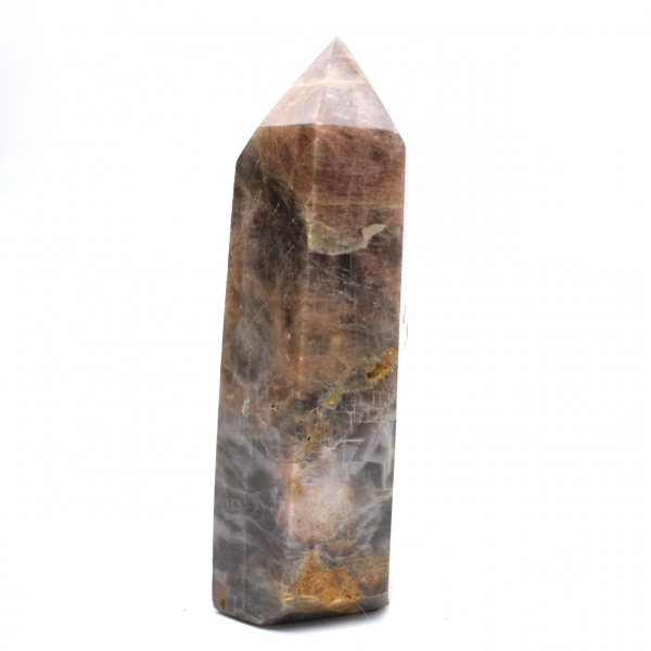 Prisme Elancé en Pierre de Lune Noire - Microcline Naturelle