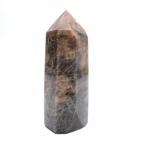 Prisme Elancé en Pierre de Lune Noire - Microcline Naturelle
