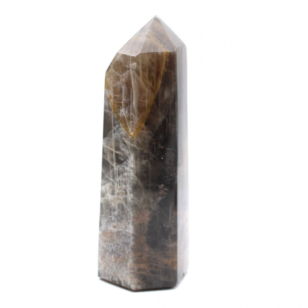 Prisme de Microcline Naturel - Pierre de Lune Noire d'Exposition