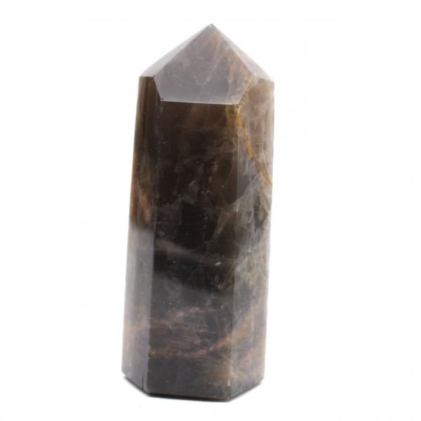 Prisme de Microcline Naturel - Pierre de Lune Noire d'Exposition