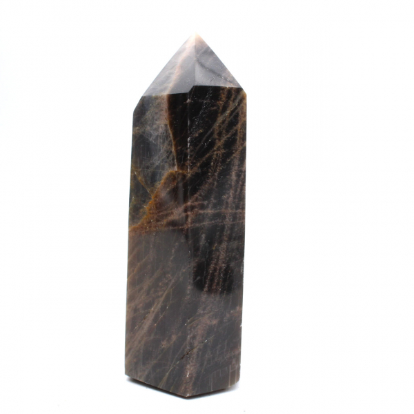 Prisme en Pierre de Lune Noire - Feldspath Microcline de Collection
