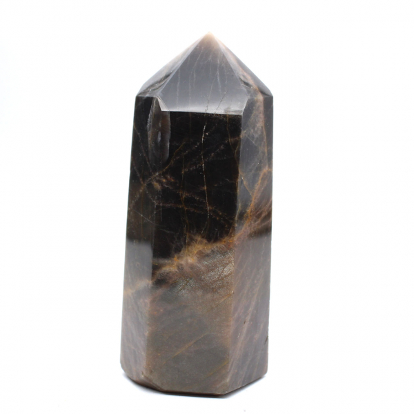 Prisme en Pierre de Lune Noire - Feldspath Microcline de Collection