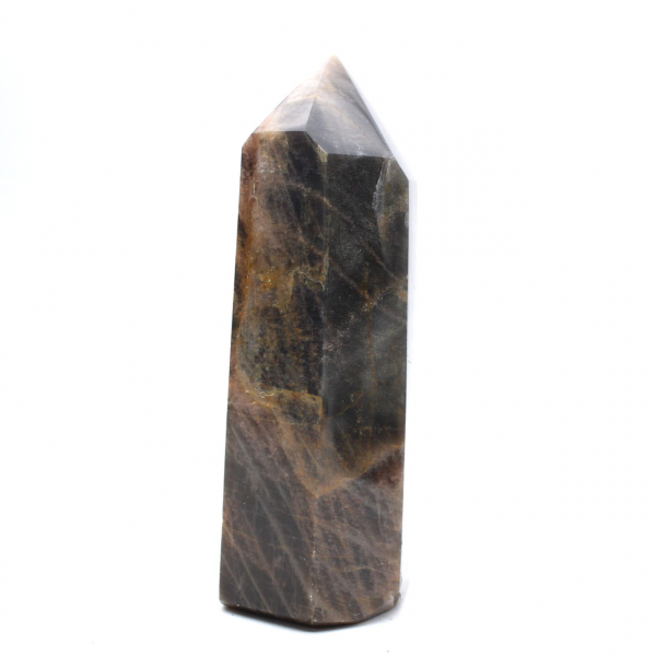 Prisme en Pierre de Lune Noire - Feldspath Microcline de Collection