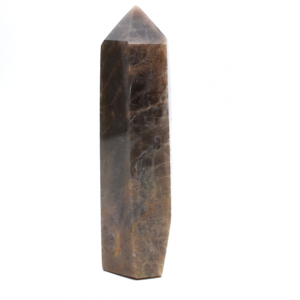 Prisme Léger en Microcline - Pierre de Lune Noire de Madagascar