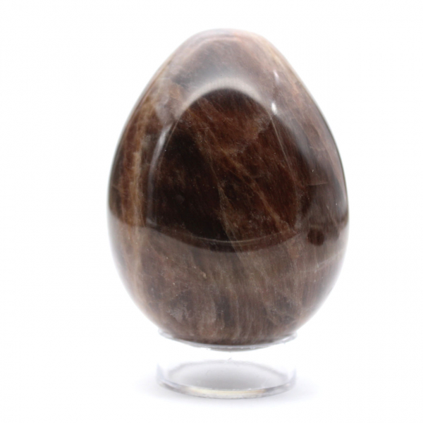 Pierre de Lune Noire - Œuf Microcline 455g